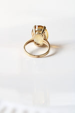 Citrine Oval Cut 14K Yellow Gold Ring | Size 5