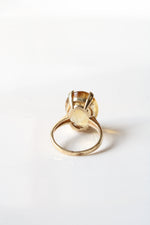 Citrine Oval Cut 14K Yellow Gold Ring | Size 5