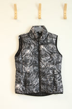 Marc New York Andrew Marc Performance Black & White Abstract Puffer Vest | M