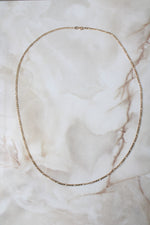 14K Yellow Gold Figaro Chain Necklace