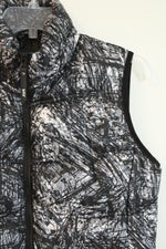 Marc New York Andrew Marc Performance Black & White Abstract Puffer Vest | M