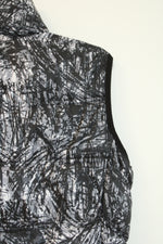 Marc New York Andrew Marc Performance Black & White Abstract Puffer Vest | M