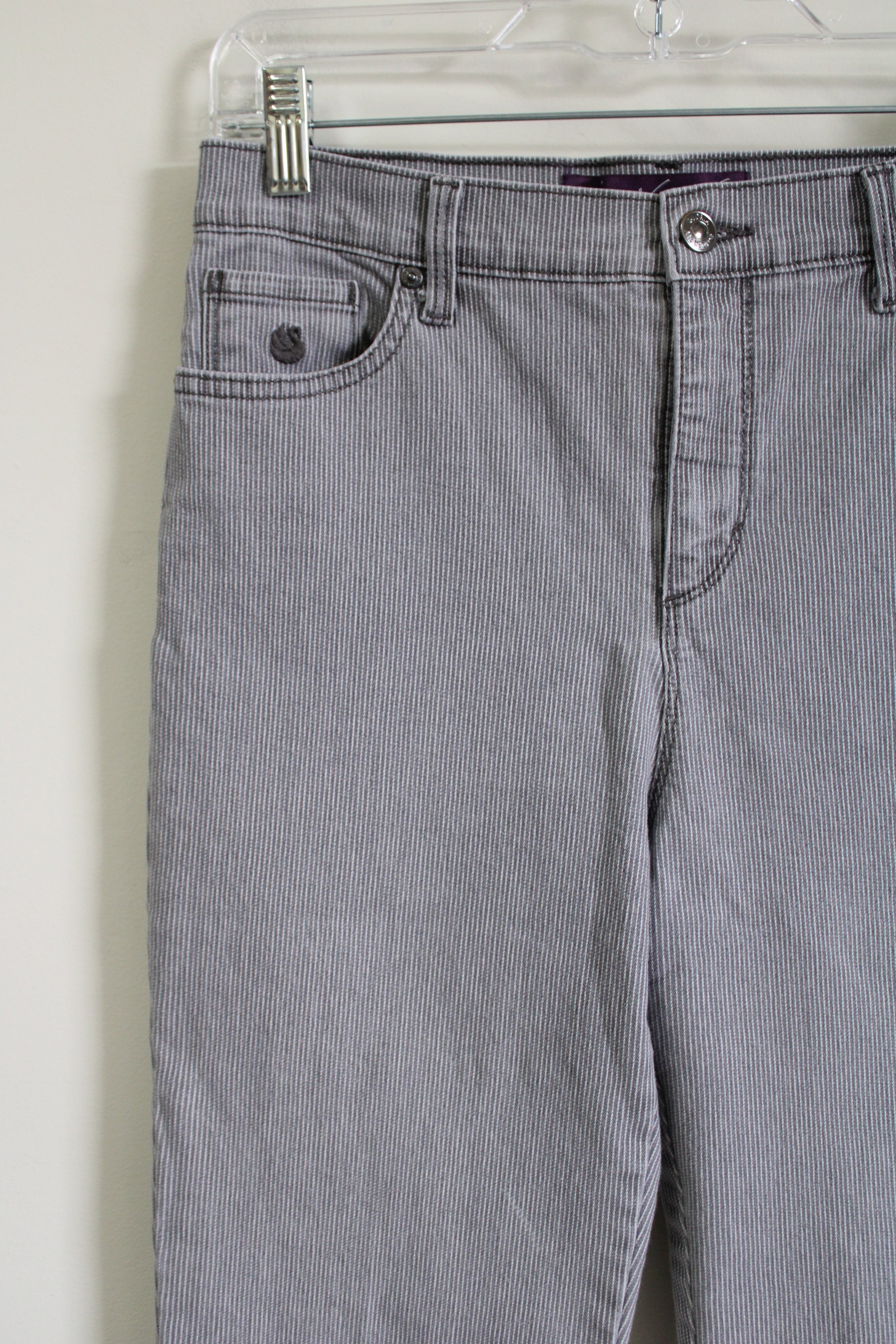 Gloria Vanderbilt Amanda Gray Pinstripe Jeans | 6 Petite