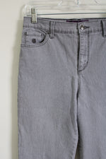 Gloria Vanderbilt Amanda Gray Pinstripe Jeans | 6 Petite