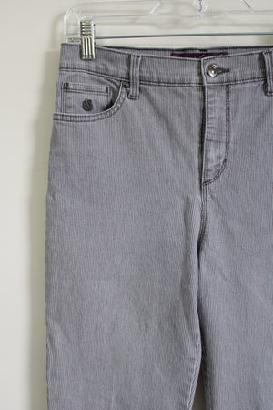 Gloria Vanderbilt Amanda Gray Pinstripe Jeans | 6 Petite
