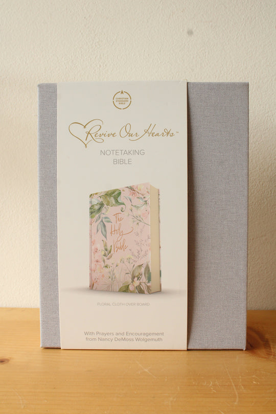 CSB Notetaking Bible Revive Our Hearts Edition with Floral Cloth Over Board