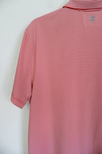 Izod Golf Red White Striped Polo Shirt | L