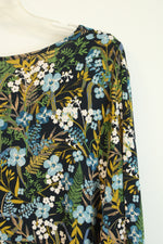 NEW J. Jill Navy Blue Floral Tunic Blouse | 3X