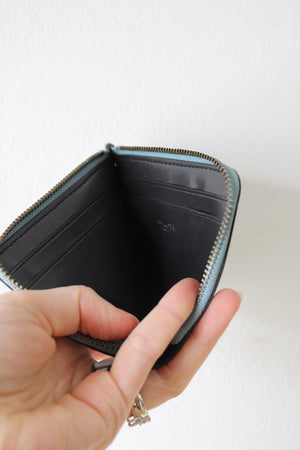 Coach Dusty Blue Mini Card Holder Wallet