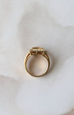 Emerald Cut Garnet 14K Yellow Gold Ring | Size 8