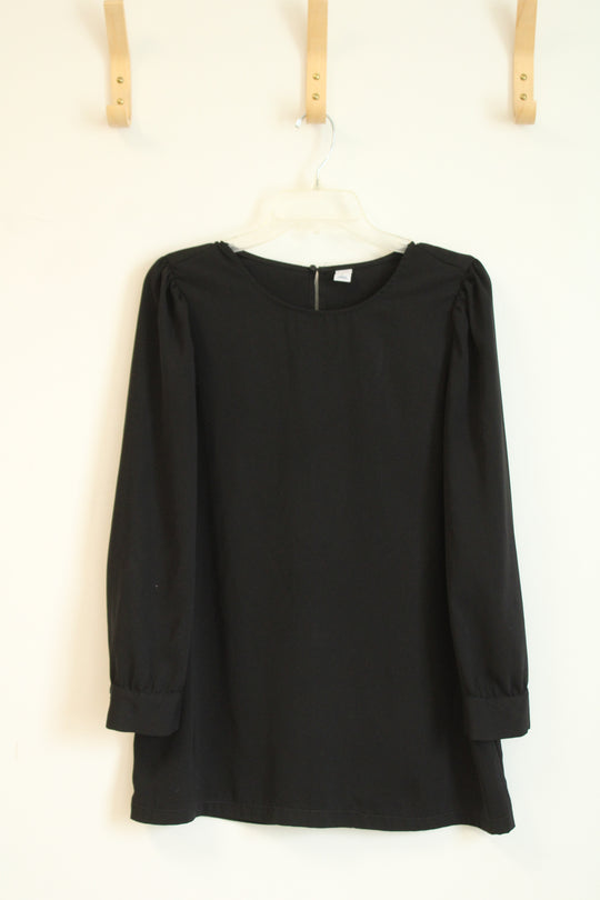 Old Navy Puff Sleeved Black Long Sleeve Top | L