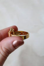 Emerald Cut Garnet 14K Yellow Gold Ring | Size 8