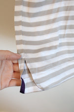 Ralph Lauren Purple Label Gray and White Striped SS Polo Shirt