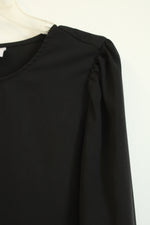 Old Navy Puff Sleeved Black Long Sleeve Top | L