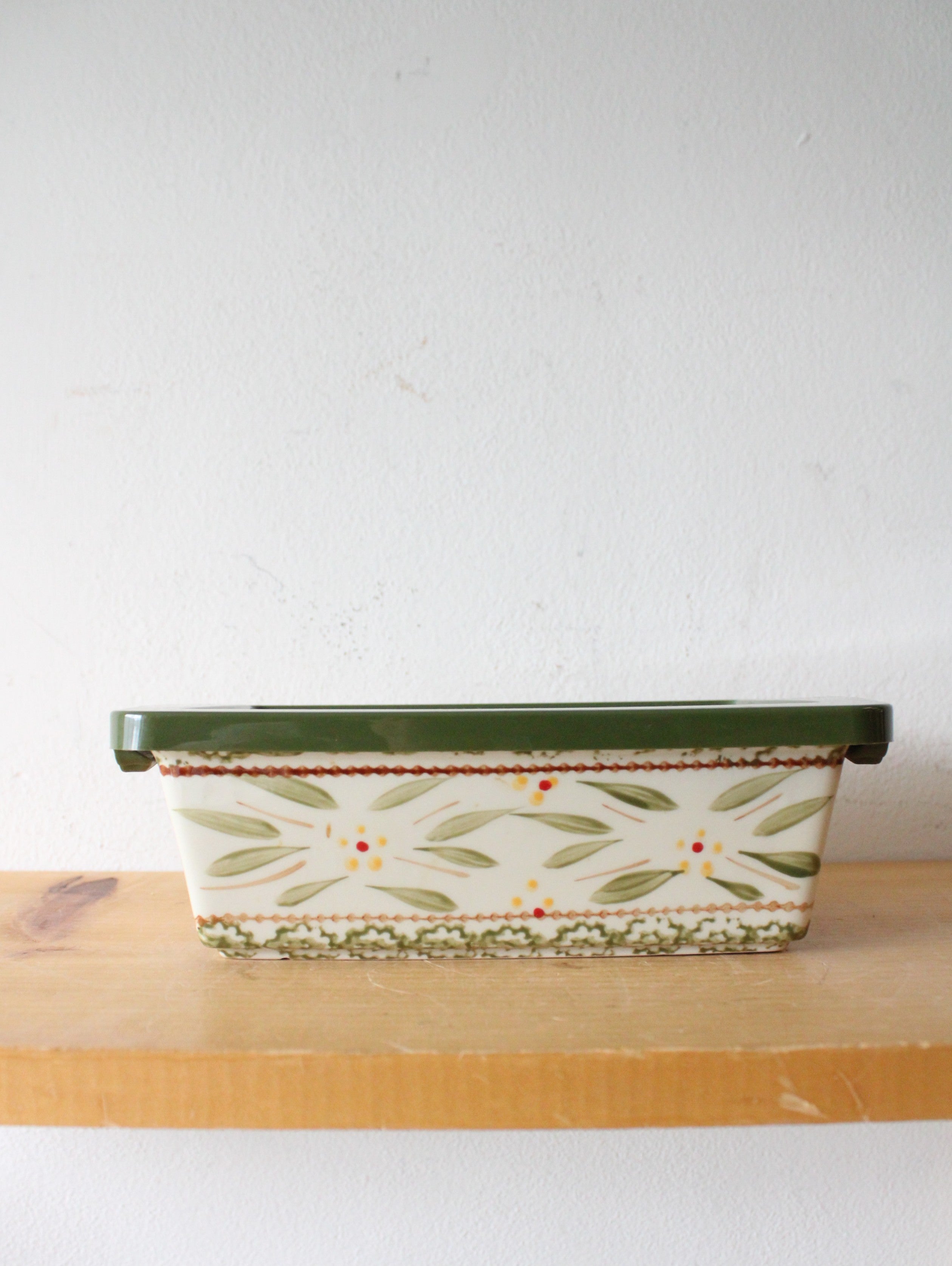 Temptations By Tara Old World Green 1.5 Quart Loaf Pan