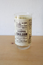 Vintage Newspaper Print Drinking Glass