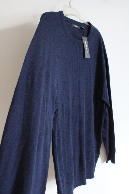 NEW Claiborne Navy Blue Knit Sweater | XXL