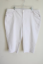 Gloria Vanderbilt White Denim Capri | 24W