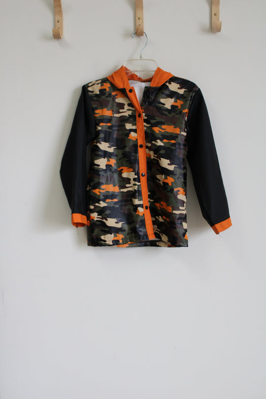 Green Orange Camo Raincoat | 10