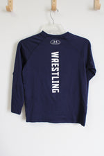Under Armour Navy Blue USA Wrestling Long Sleeved Shirt | Youth M (10/12)