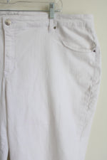 Gloria Vanderbilt White Denim Capri | 24W