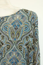 J. Jill Wearever Collection Blue Paisley Blouse | 3X