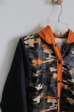 Green Orange Camo Raincoat | 10