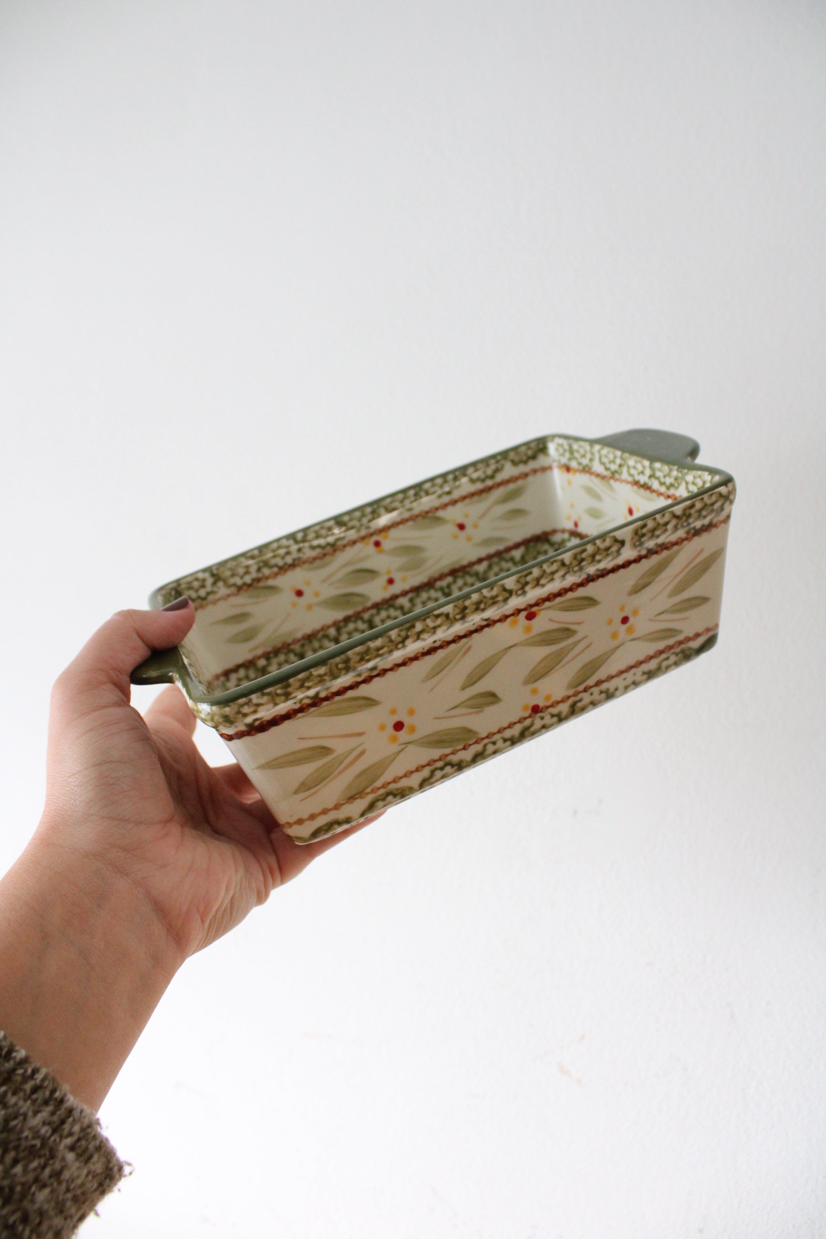 Temptations By Tara Old World Green 1.5 Quart Loaf Pan