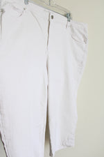 Gloria Vanderbilt White Denim Capri | 24W