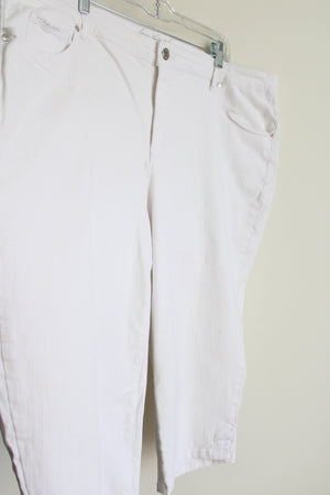 Gloria Vanderbilt White Denim Capri | 24W