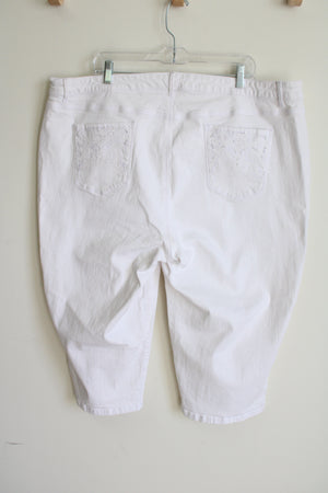 Gloria Vanderbilt White Denim Capri | 24W