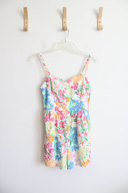 NEW Old Navy Colorful Tropical Patterned Romper | S