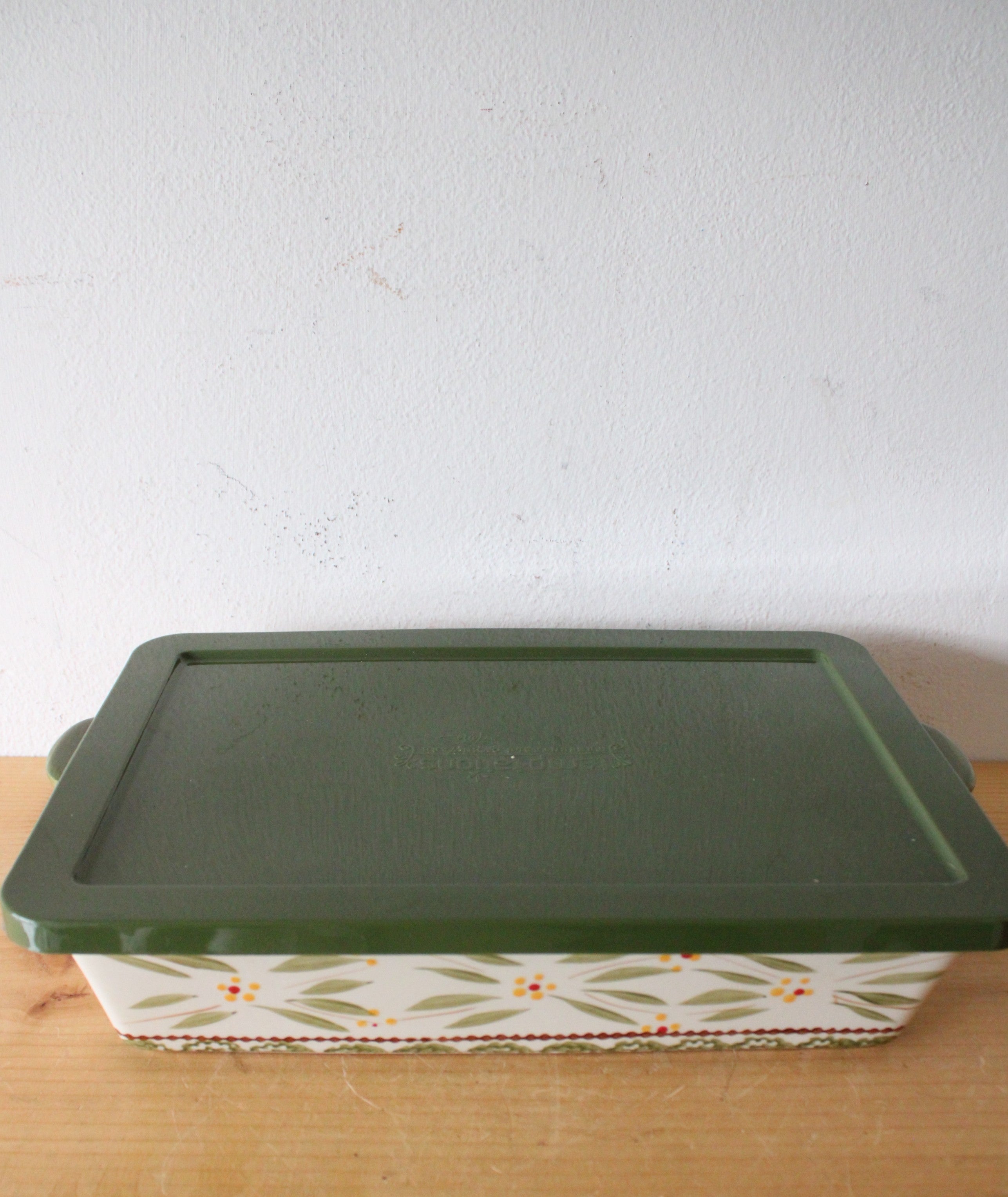 Temptations By Tara Old World Green 2.5 Quart Baking Dish