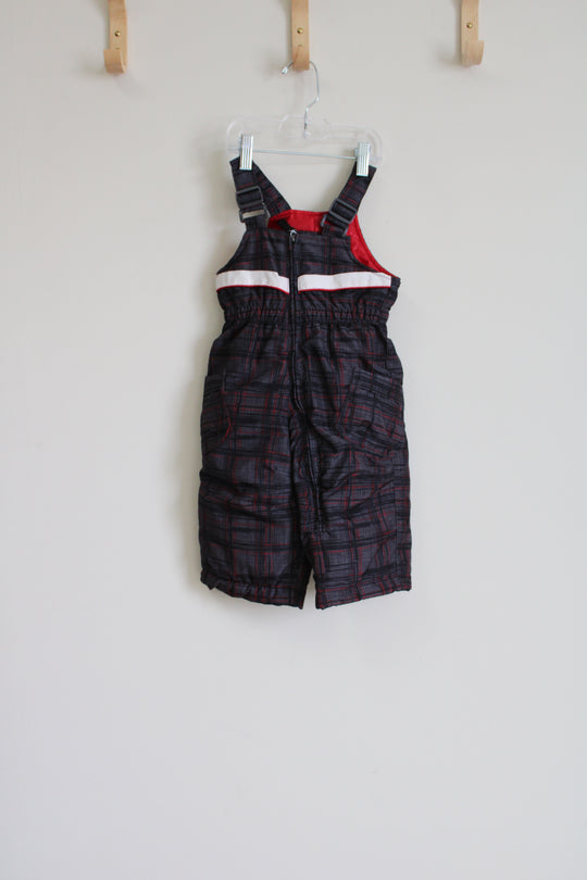 ZeroXposure Black Gray Plaid Snow Bib Suit | 6-9 MO