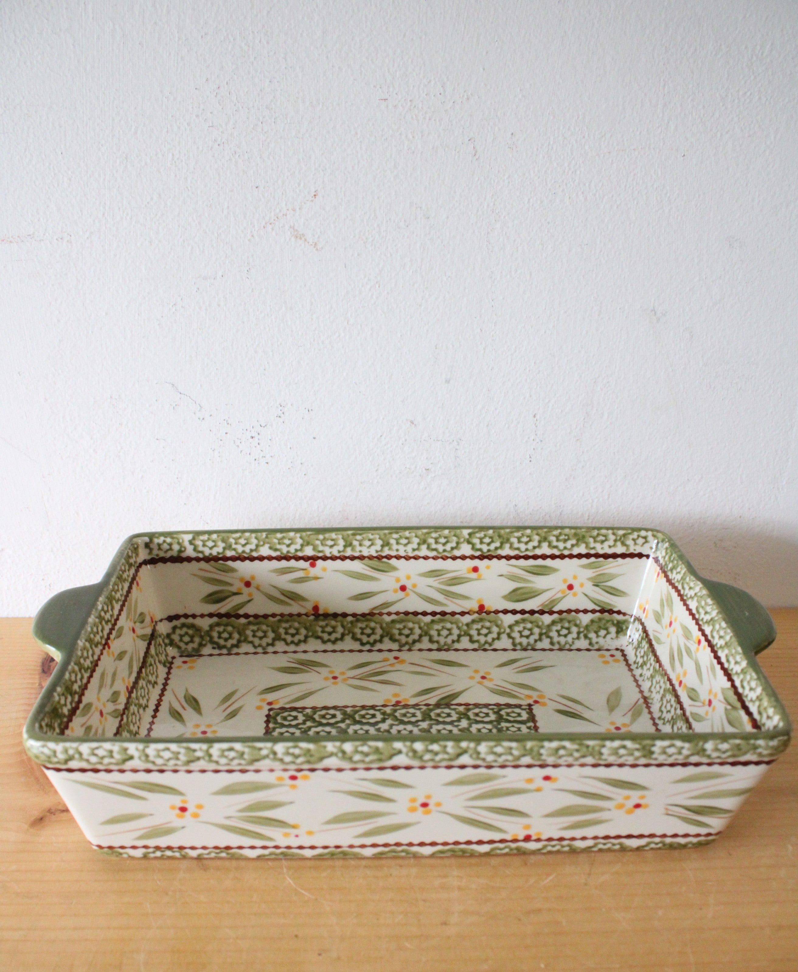 Temptations By Tara Old World Green 2.5 Quart Baking Dish