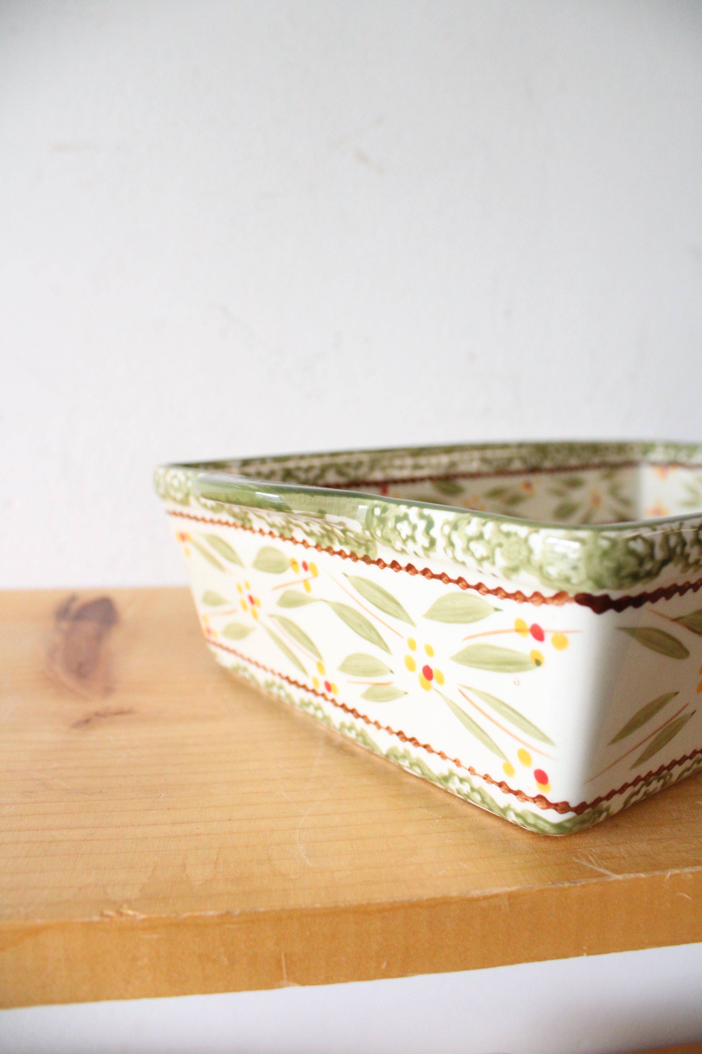 Temptations By Tara Old World Green 2.5 Quart Baking Dish