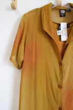 NEW Nancy-K New York Yellow House Motif Long Dress | L