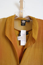 NEW Nancy-K New York Yellow House Motif Long Dress | L