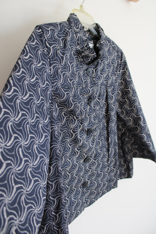 Christopher & Banks Navy & Beige Patterned Jacket | M
