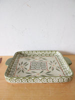Temptations By Tara Old World Green Small Square Platter