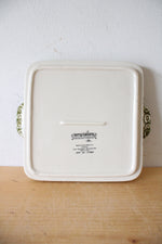 Temptations By Tara Old World Green Small Square Platter