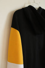 Dogg Supply Yellow White and Black Colorblock Hooded Sweatshirt | 2XL