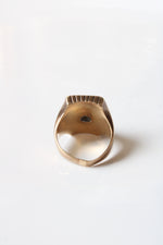 Dason 10K Yellow Gold Genuine Diamond Men's Black Ring | Size 10