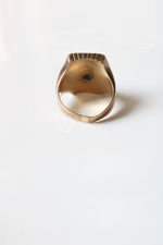 Dason 10K Yellow Gold Genuine Diamond Men's Black Ring | Size 10