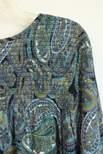J. Jill Multicolor Paisley Print Long Sleeve Tunic | 3X