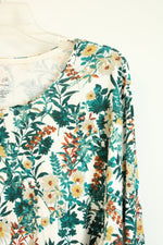 J. Jill Perfect Pima High-Low Long Sleeve Floral Shirt | 3X