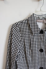 Chico's Black & White Houndstooth Lightweight Jacket | 0 (S)