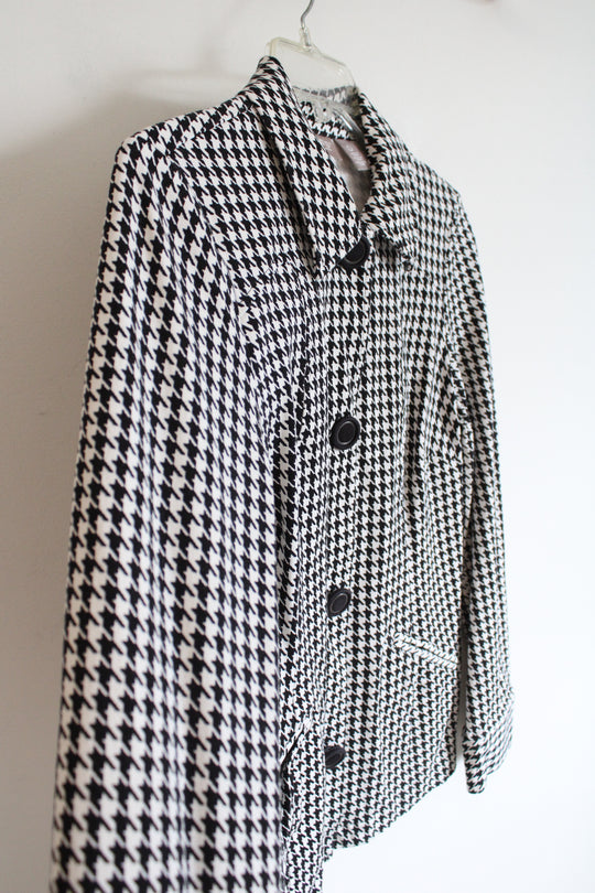 Chico's Black & White Houndstooth Lightweight Jacket | 0 (S)
