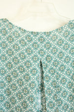 J. Jill Green Floral Long Sleeve Split Back Shirt | 3X