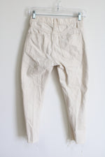 Banana Republic High-Rise Straight Beige Denim Ankle Pant | 25 Petite